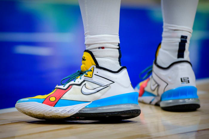 Minnesota Timberwolves guard Malik Beasley wears the Nike LeBron 18 Low